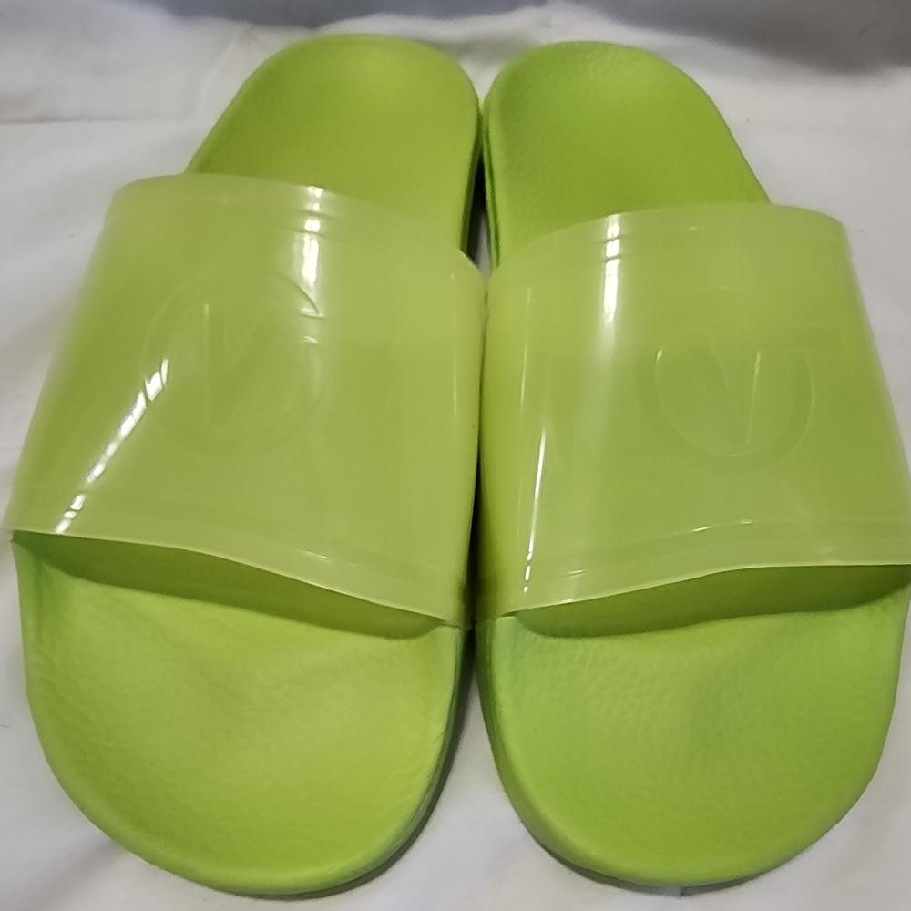 Vans Lime Green Slide Sandals
